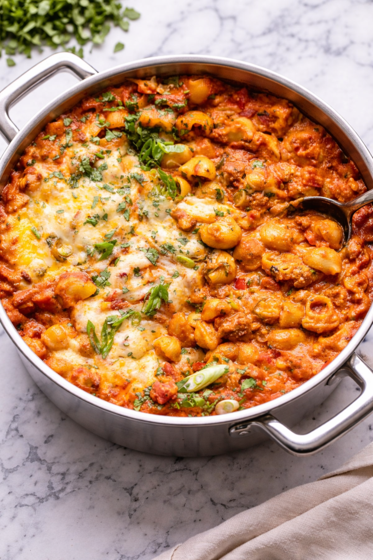 One Pan Chili Mac and Cheese