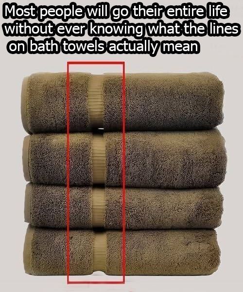 The real purpose of those mysterious lines on towels
