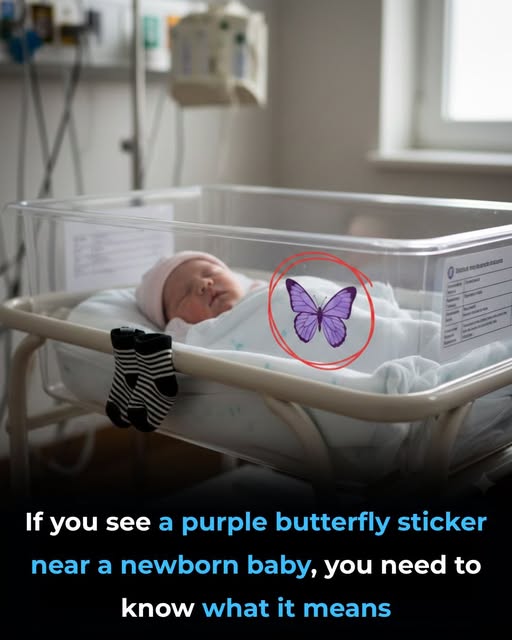 What a Purple Butterfly Sticker Near a Newborn Quietly Represents
