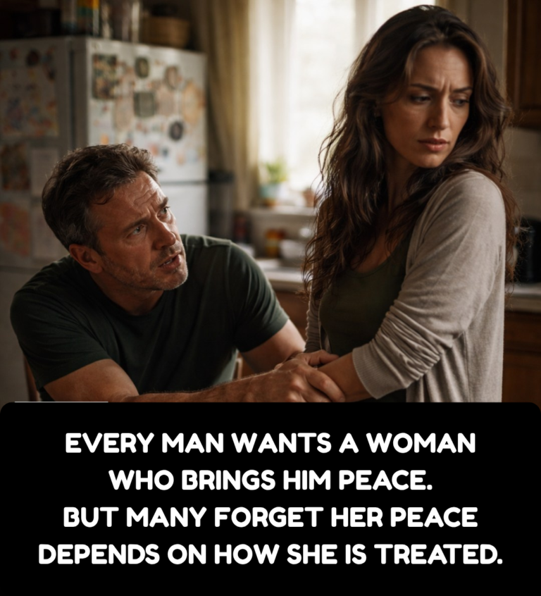 Every man wants a woman who brings him peace..